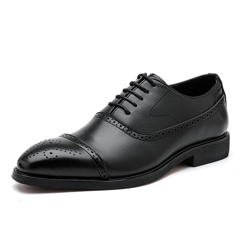 Men's Pointed Toe British Style Leather Loafers - Casual, Office, Teacher, Wedding Shoes