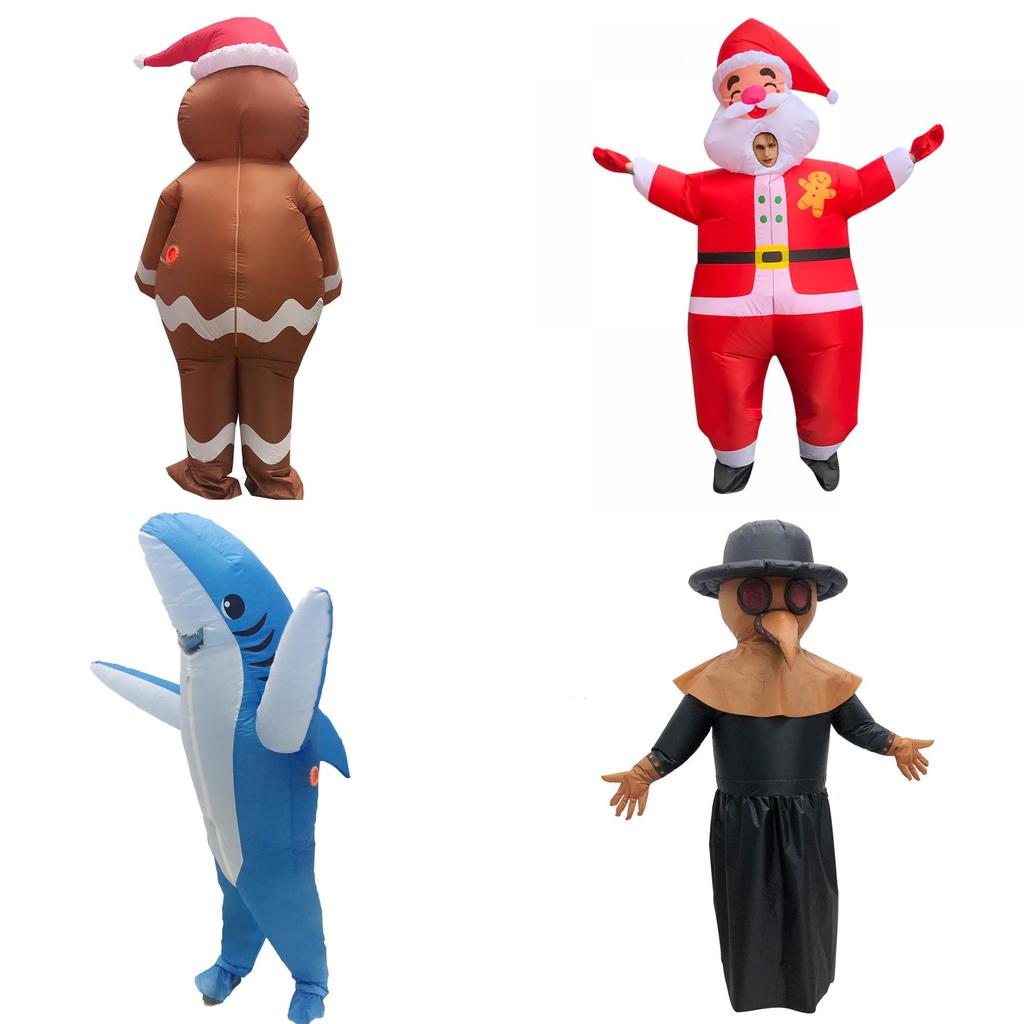 Adult Inflatable Santa Snowman Gingerbread Man Costume For Cosplay And Halloween Parties