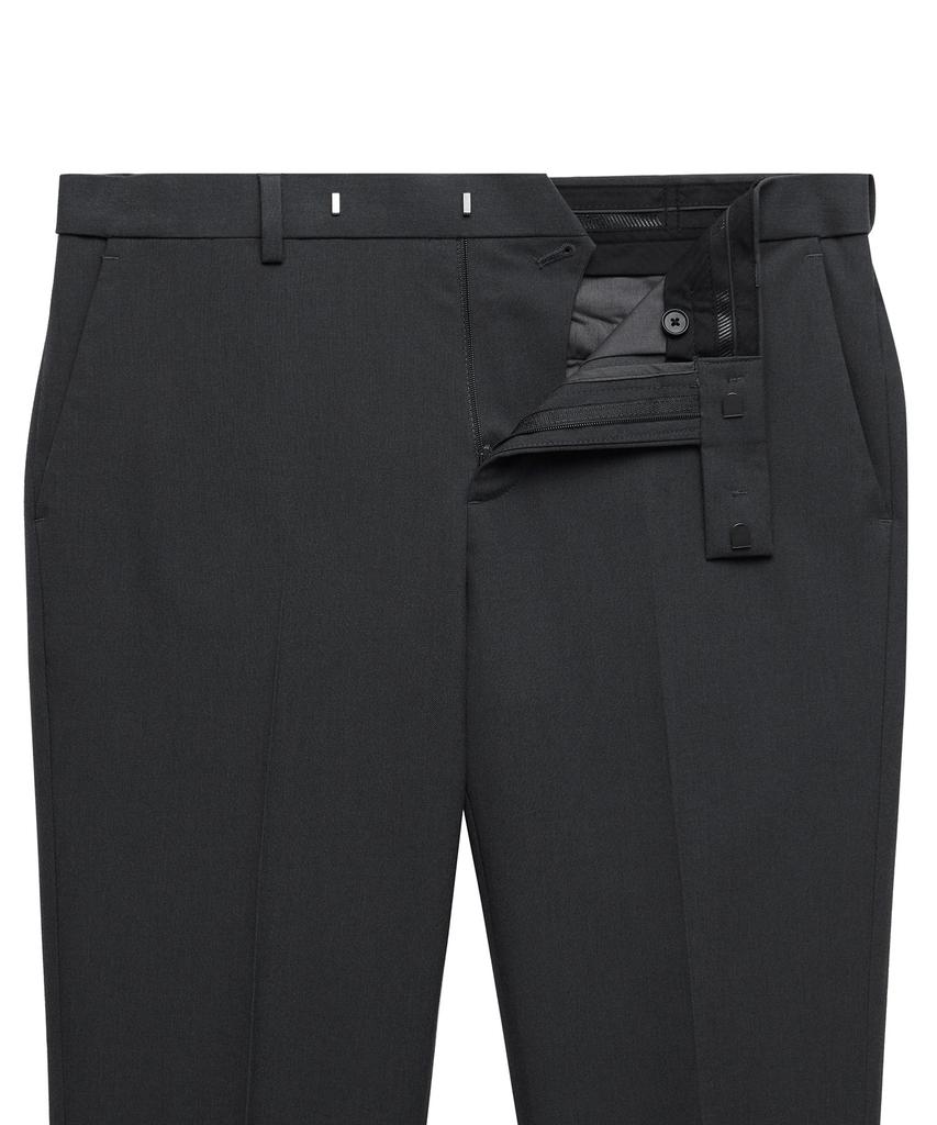 MUSINSA STANDARD Tapered Hidden Elastic Waist Length Slacks [Gray]