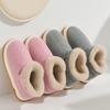 Winter Women Cotton Slippers Plush Warm Thick Bottom Slides Breathable Soft Non-slip Slippers Indoor Outdoor Men Casual Slippers