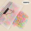 1000Pcs Colorful Disposable Hair Bands Scrunchie for Kids Girls Elastic Rubber Band Ponytail Holder Hair Accessories Hair Ties