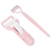 Eyelash Curler Comb Set Professional Wide Angle Fine Tooth Spacing Eyelash Curler Kit with Refill Pads for Make Up Pink