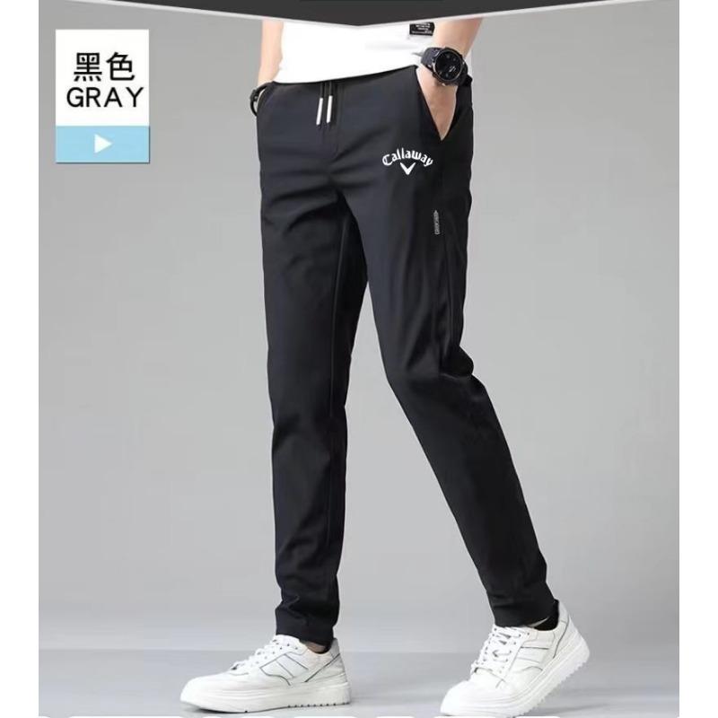 

Ice pants men s summer new printed large-size straight sports trousers M чёрный