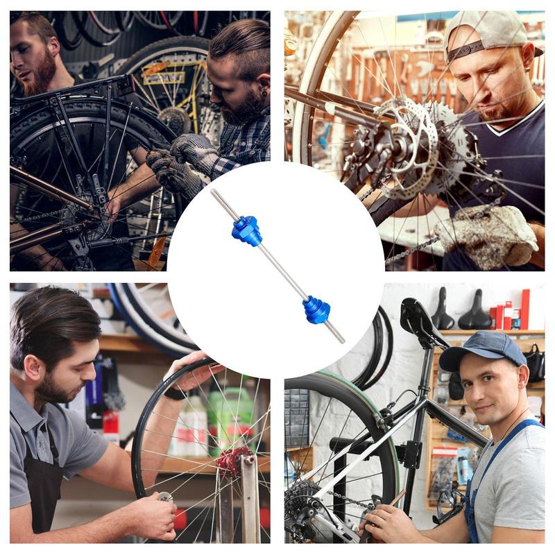 Bicycle Wheel Truing Stand Adapter Tool 12/15/20mm Thru Axle Hub Fixing Rod Tool 85-175mm Opening Range repair Components