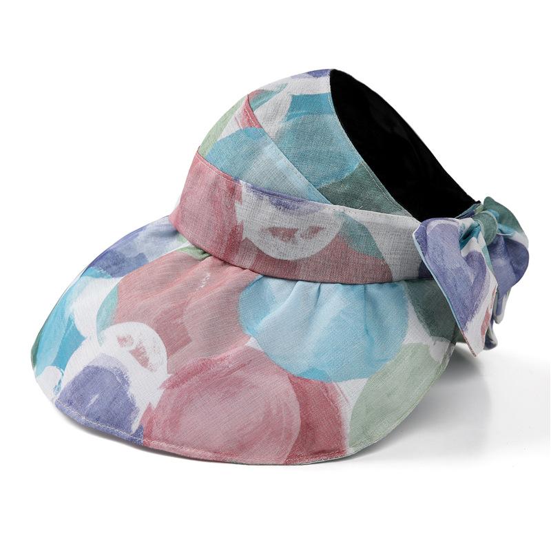 

Летняя шляпа от солнца, женский пустой цилиндр, дышащая шляпа с большими полями, ветрозащитная, складная шляпа от солнца для хранения one size