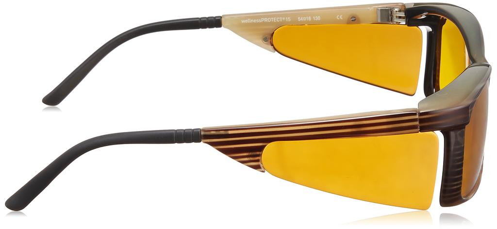 ESCHENBACH Wellness Protect Blue Light Sunglasses, 97% Blocking, Yellow, Small, 1663-115