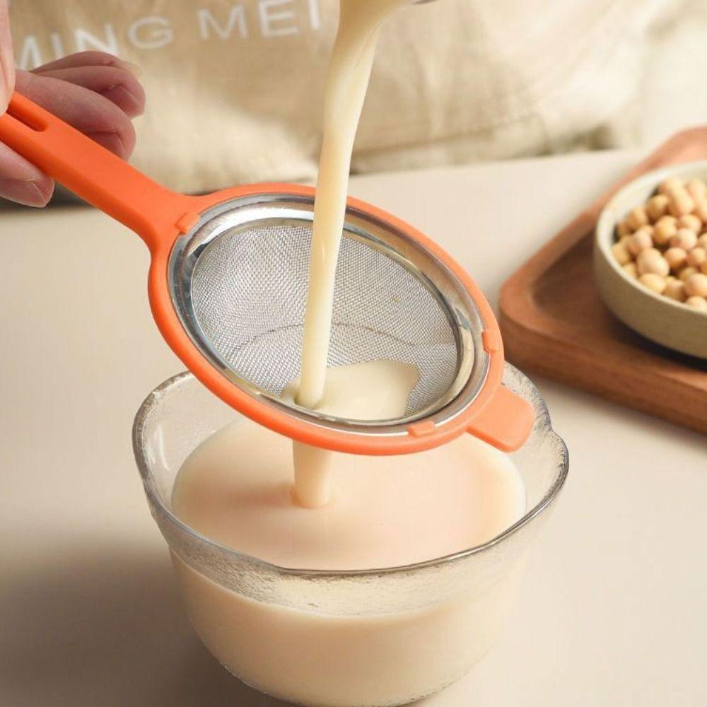 Stainless Steel Fine Mesh Strainer Plastic Handle Colanders Kitchen Accessories Flour Sifter  Tea