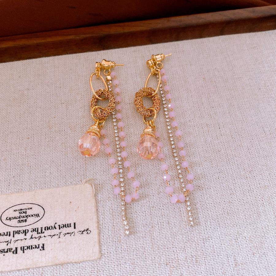 Серьги с бахромой в виде капли воды, среднего и старинного стиля, изысканные и универсальные серьги-пусеты, серьги с темпераментом и изысканные.