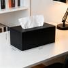 Elegante Scatola Porta Fazzoletti in Pelle di Lusso per Tavolini da Pranzo e Caffè - Personalizzabile con Logo