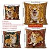 Vintage Corgi Hund Dekorative Kissenbezüge Muster Kissenbezug Geeignet für Sofa Schlafzimmer Auto Kissenbezug