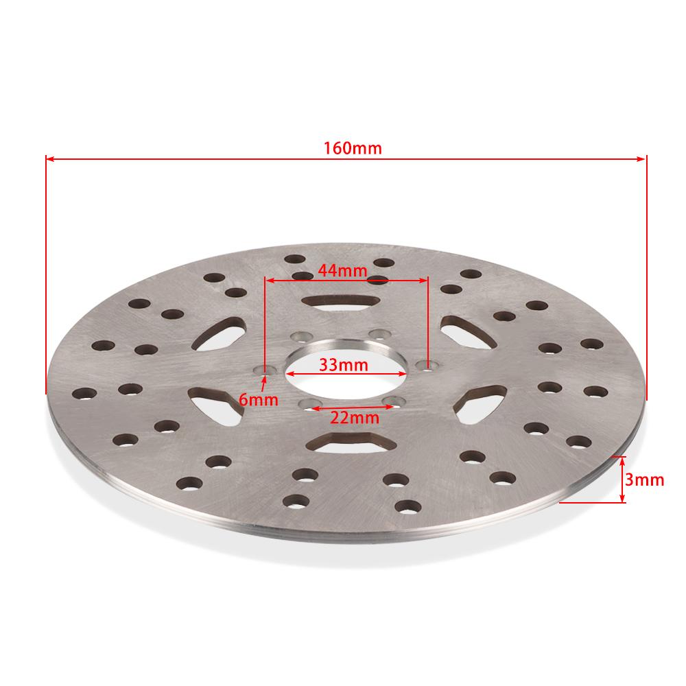 160mm Rear Brake Disc Plate for 50cc-110cc ATV Go-Kart Quad Dirt Bike Electric Scooter - 6 Hole Motorcycle Accessories