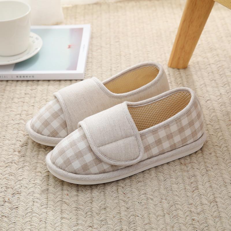 

Модные женские диабетические тапочки, регулируемая застежка, удобная домашняя обувь, тапочки для артрита, отеков, широкие, удобная уютная обувь, с закрытым носком 36-37 230mm светло-серый