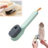 2-in-1 Multifunction Cleaning Brush with Soap Dispenser, Soft Bristle Liquid Shoe & Laundry Brush for Home Cleaning
