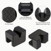 Black Heavy Duty Crane Rubber Support Block, Buffer Pad, Universal Vehicle Lift Groove Frame Track Clamp Welding Protector, I-beam Design