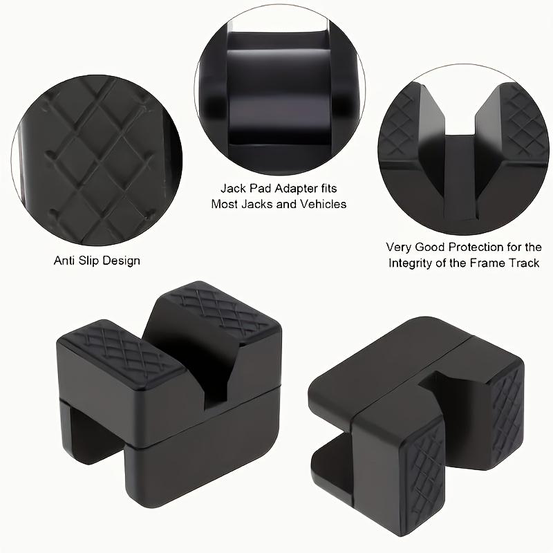 Black Heavy Duty Crane Rubber Support Block, Buffer Pad, Universal Vehicle Lift Groove Frame Track Clamp Welding Protector, I-beam Design