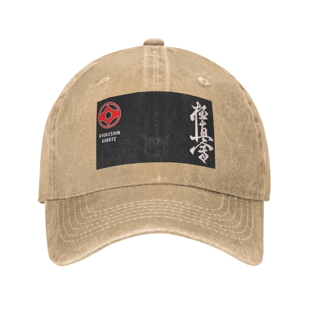 Unisex Baseballové kšiltovky Kyokushin Karate Kanji Taijutsu Prané džínové Letní sportovní Baseballové kšiltovky Hip Hop kšiltovka Casquette