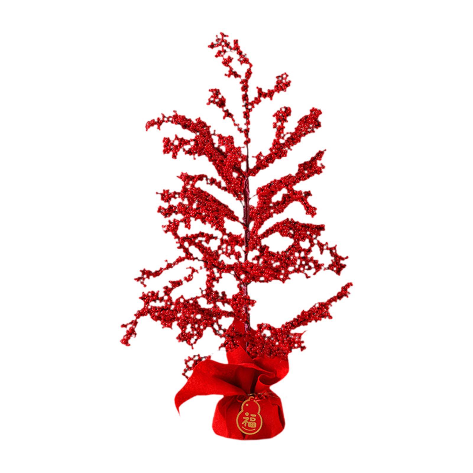 Artificial Red Berry Tree Chinese New Year Decoration for Party Autumn Home