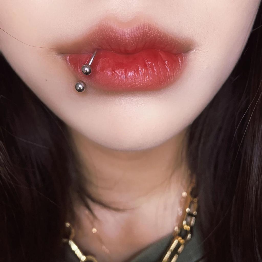 6 Stück/Set Lippenringe Lippenstecker Schmuck Monroe Lippen-Langhantelringe Schlangenbissloch Schmuck 16G Halbrunde Ohrringe Tragus Knorpel