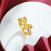 Ring Retro Filigree Butterfly Ring for Women Palace Style