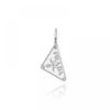 Prada Single Silver Earring Smalto Triangle Logo 1jo719 2dsp F0009