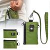 New Small Wallet With Window Waterproof ID Protection Wallet With Rope Keychain Anti-Theft Card Holder