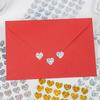 10 Sheets Laser Small Heart Stickers Glitter Shiny Red Gold Silver Valentine Stickers Diy Journal Diary Decoration Stickers