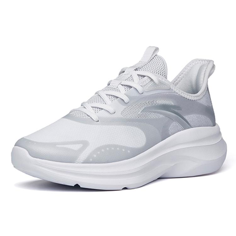 Anta Leaves 2.0 Versatile Cushioning Slip Resistant Abrasion Resistant Low top Running Shoes Women's Gray White Silver 922225520-1