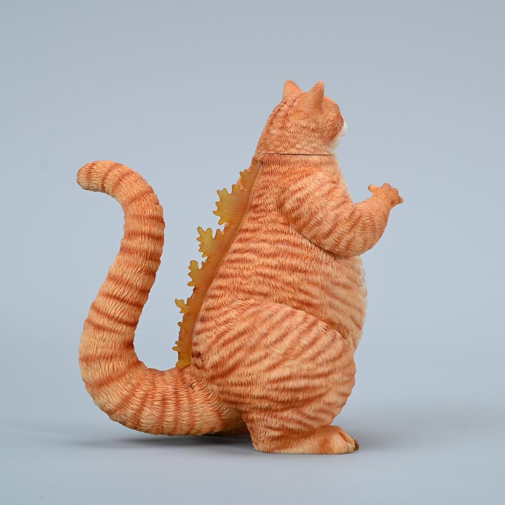 JXK Godzilla Cat Version Home Decor Interior Durable Polyresin with Intricate Details Funny Cat Gift Pet Goji-Nyan