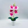 Planta Artificial de Phalaenopsis Aphrodite em Vaso com Design Criativo para Quarto