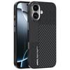 ABEEL For iPhone 17 Case PC+TPU+Aluminum Alloy+PU Leather Phone Cover Compatible with MagSafe