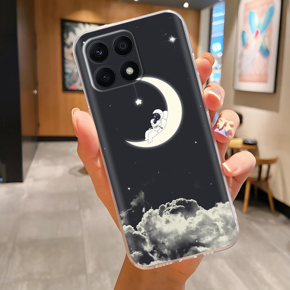 For Honor X8b X8a 4G LLY-LX1 LLY-LX2 CRT-LX1 Cute Cartoon Painted Phone Cover TPU Soft Clear Silicone Case On Honor X8a 4G Mask