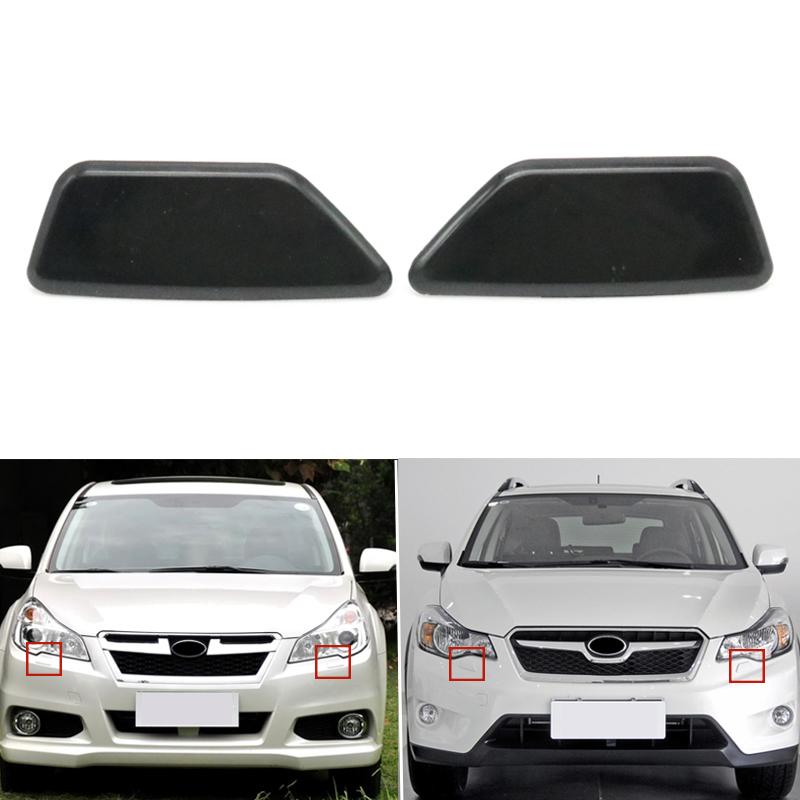 2pcs For Subaru Legacy 2010-2014 XV 2012-2015 Car Headlight Headlamp Cleaning Washer Spray Nozzle Jet Cover Cap