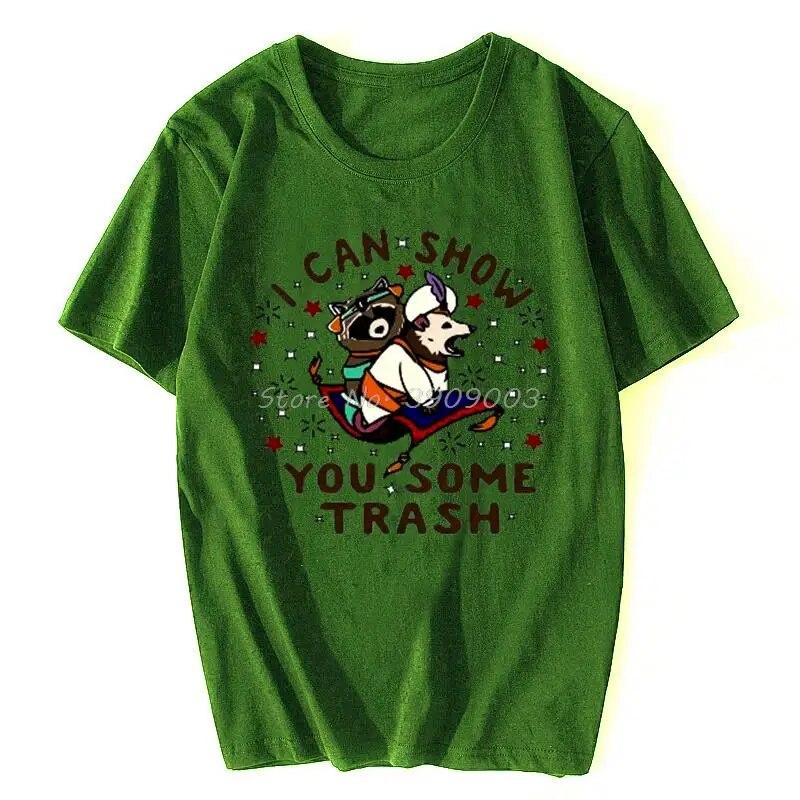 Ich kann dir etwas Müll zeigen, T-Shirt, lustiges Waschbär-Opossum-Liebhaber-Geschenk, Unisex-T-Shirt, Top, Hipster, cooles T-Shirt, Hip Hop, Harajuku, Unisex-T-Shirt