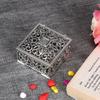 12pcs Square Hollow Plastic Gift Box Candy Boxes Wedding Birthday Party DecorationSilver