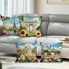Rustic Style Paris Garden Sofa Cushion Comfortable Pillow Office Cover Living Room Home Decor Modern Printed Pillowcase