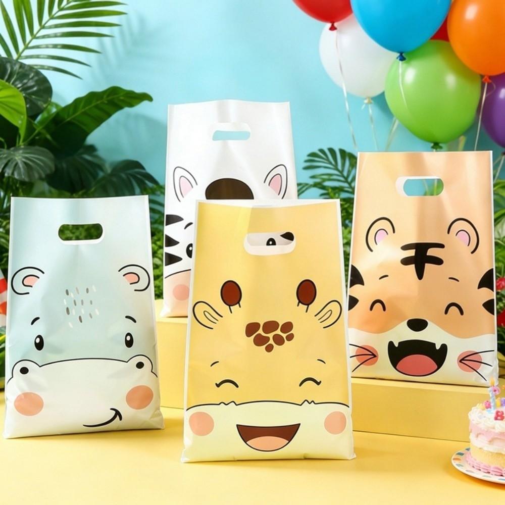 10/25/50Pcs Giraffe Tiger Birthday Goodie Bag Party Supplies Bags Kids Birthday Party