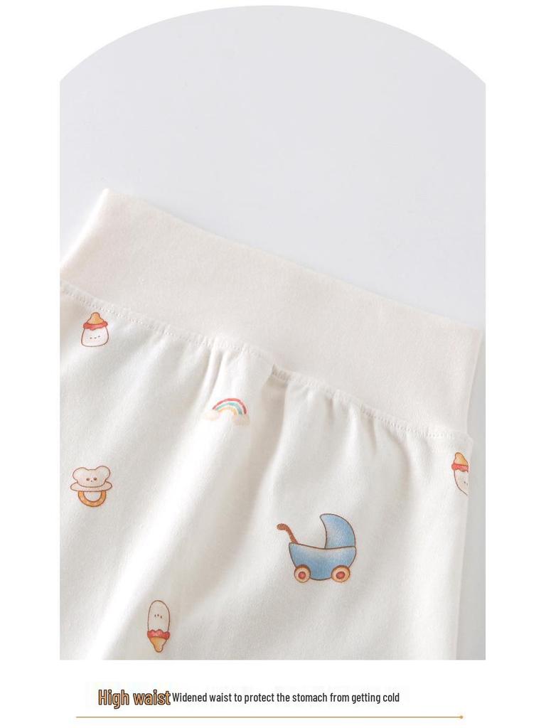 Baumwoll-Basisunterwäsche-Set für Babys mit hohem Bund für Herbst/Frühling