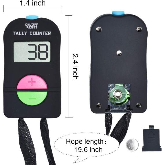 VANVENE Electronic Hand Clicker Counter,Easy to Operate Tally Counter, Supermarket People Flow Manual Additio Subtraction Counter Clicker,for