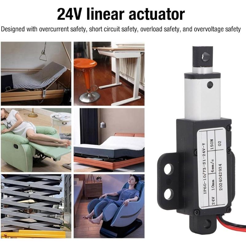Electric Linear Actuator 24V 150N Thrusts Aluminum Tube Automatic Linear Actuator Telescopic Linear Actuator Enduring