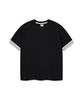 ALVINCLO Plain Color Block Roll-Up Short Sleeve Tee Ast3682 (4 Colors)