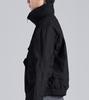 Knopf Seoul Crop Schwere Boa Zwei-Wege Arbeitsjacke (Schwarz)