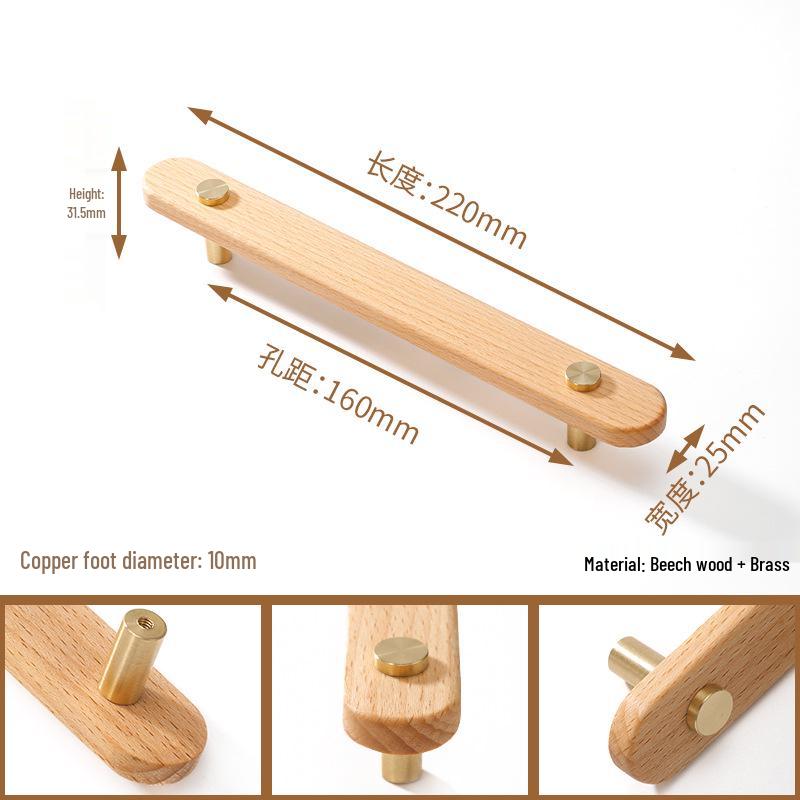 Solid Wood Cartoon Drawer Pull Knob for Children's Room