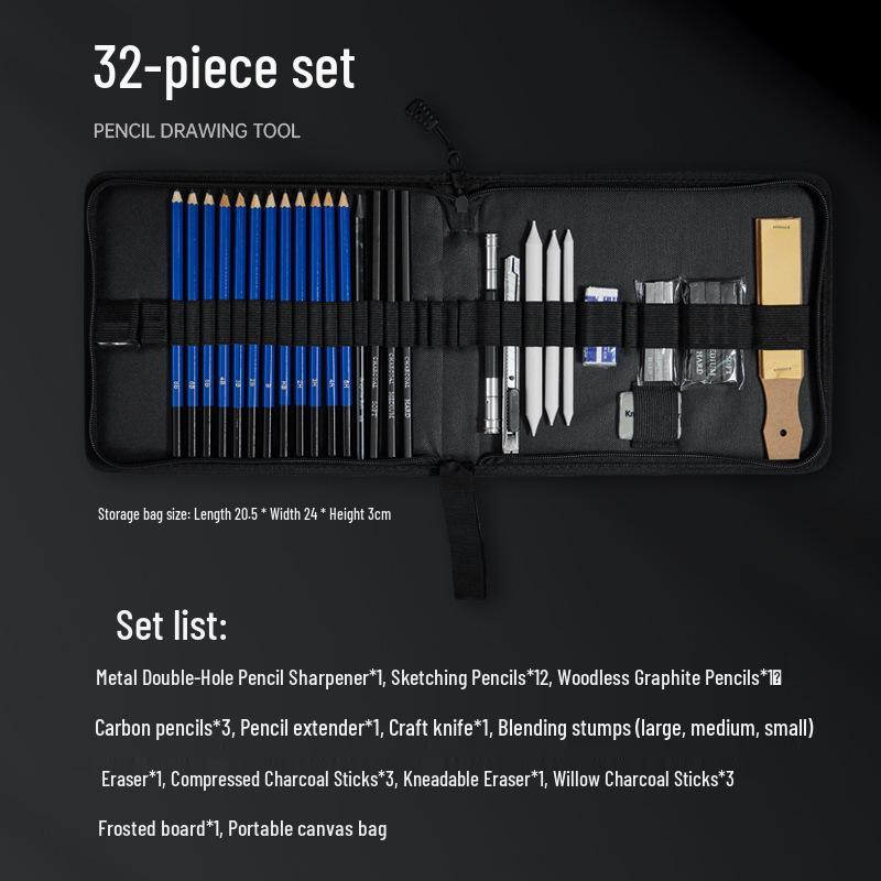 Art Sketching Blending Stumps Set: 9-Piece Kit for Drawing, Blending & Smudging