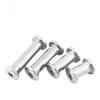 M3 M4 M5 M6 M8 M10 304 Stainless Steel Flat Hex Hexagon Socket Head Furniture Rivet Connector Insert Joint Sleeve Cap Nut