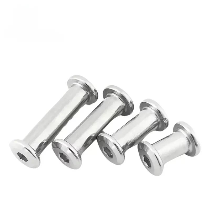 M3 M4 M5 M6 M8 M10 304 Stainless Steel Flat Hex Hexagon Socket Head Furniture Rivet Connector Insert Joint Sleeve Cap Nut