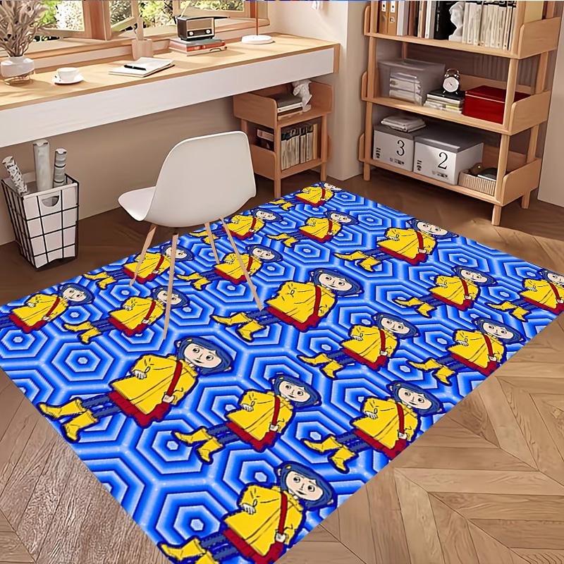 Coraline Print Rug, Washable Floor Carpet, For Entryway Dorm Laundry Room Office Study, Home Decor Birthday Christmas Gift