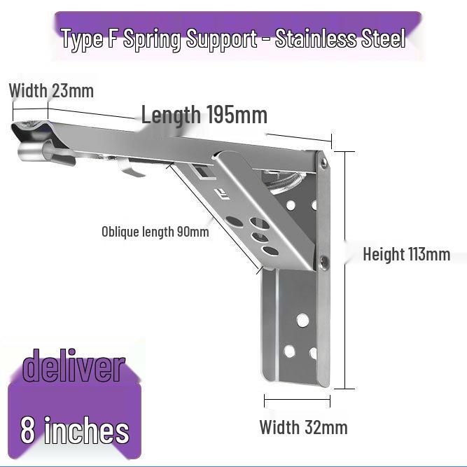 Stainless Steel Wall-Mounted Triangle Shelf Bracket for Heavy Duty Support