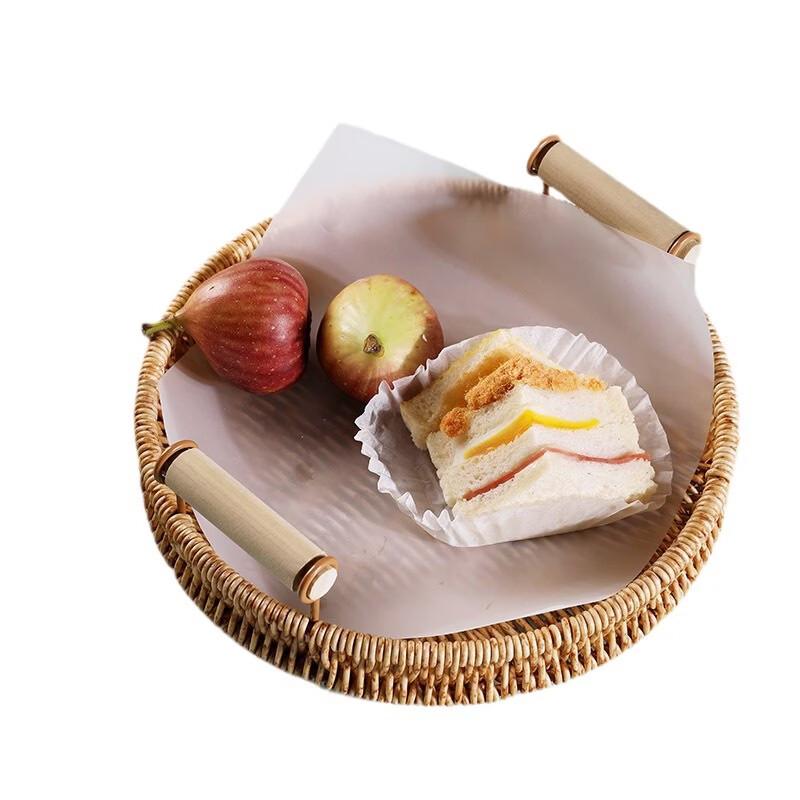 Handwoven Rattan Style Bread & Fruit Basket