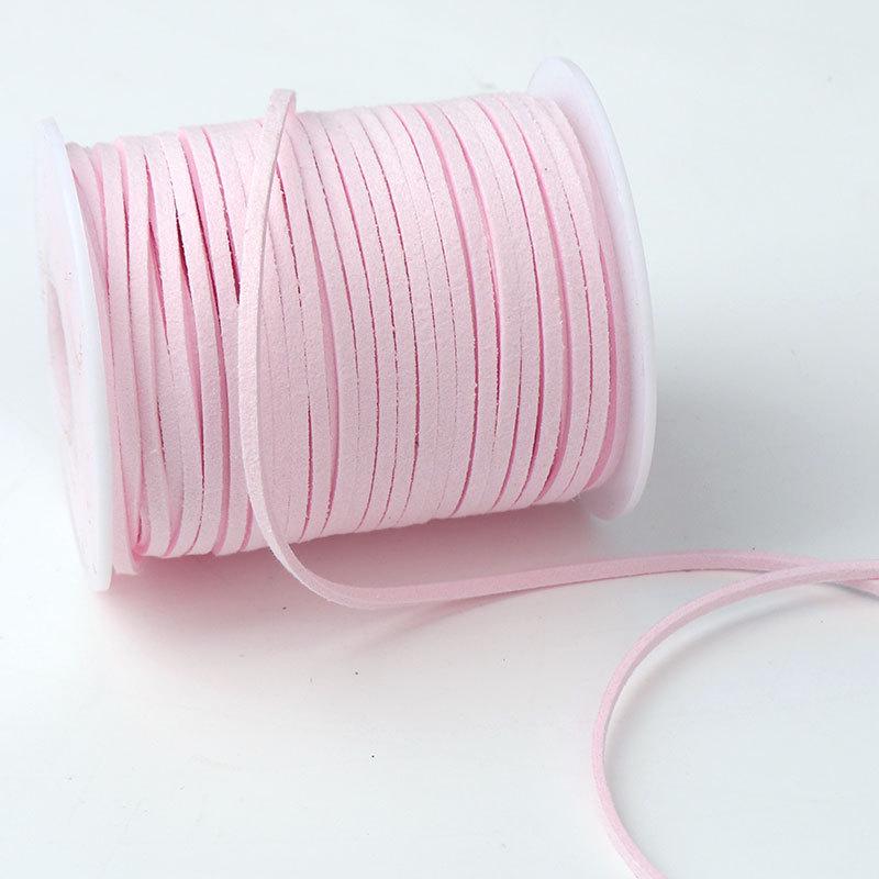 2mm Faux Leather Cord for Flower Bouquet Wrapping - Velvet Gift Ribbon for Florist DIY Projects, Large Roll