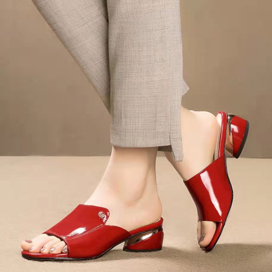 Zomerse damespantoffels met helder oppervlak, antislip en ademend, casual damespantoffels